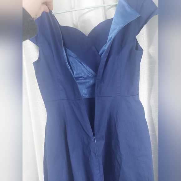 Women's Cap Sleeve 1950s Retro Vintage Cocktail Swing Dresses with Pocket Medium - Picture 11 of 12